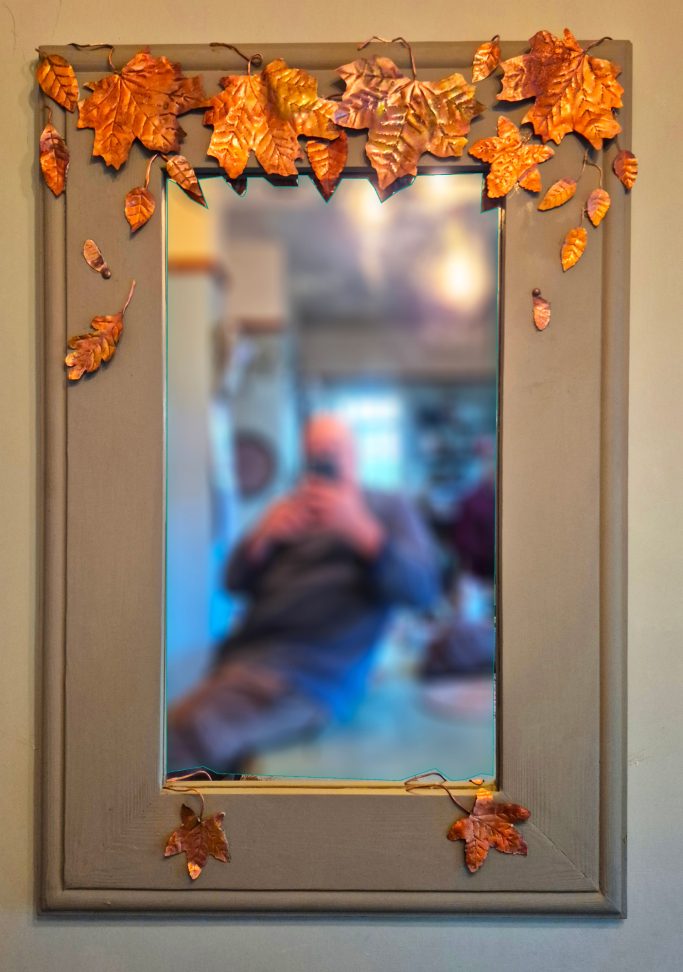 Large Autumn Leaf Mirror