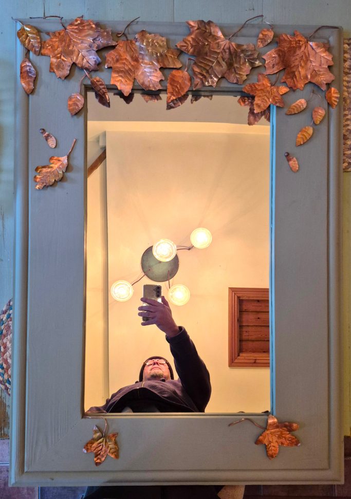 Large Autumn Leaf Mirror