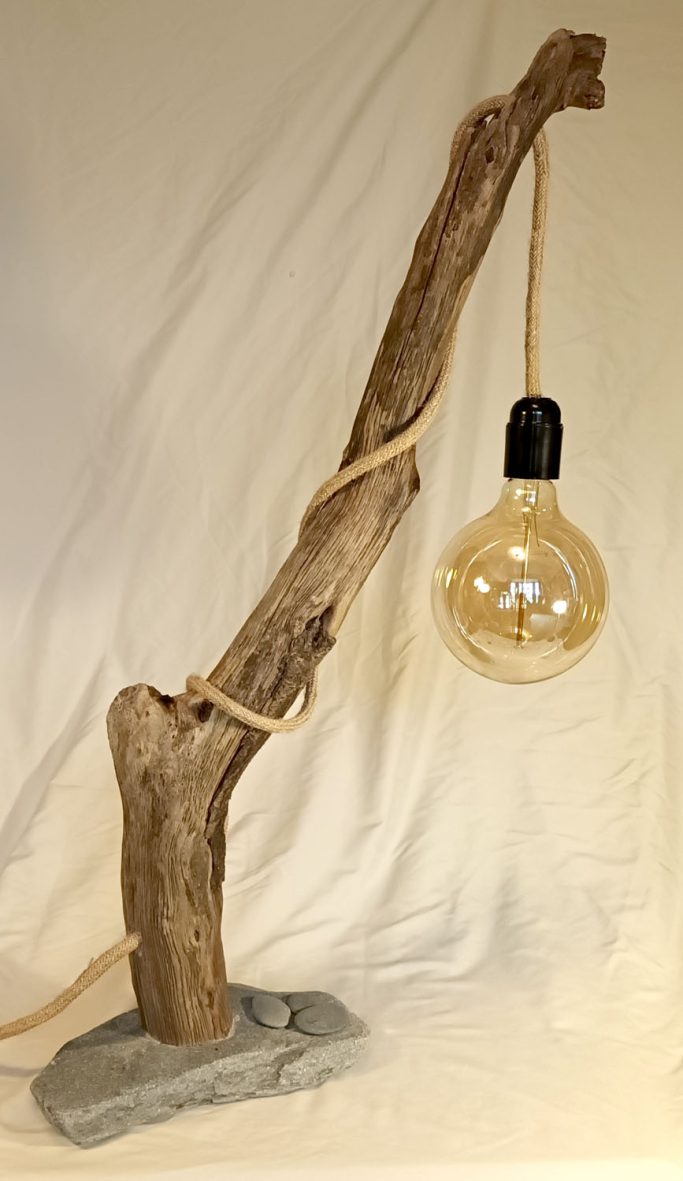 Large driftwood lamp