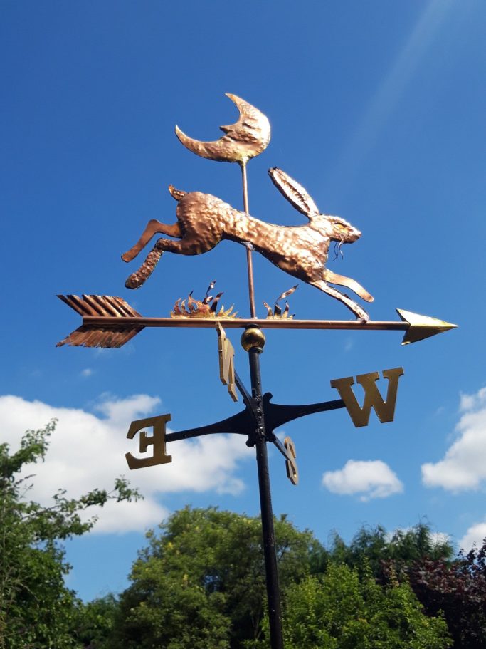 Hare & Moon weathervane